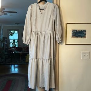 Brand new never worn striped sundress with long sleeves